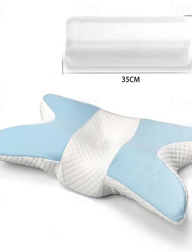  Nackenkissen mit langsamer Rückfederung aus Memory-Schaum, Kissen aus Memory-Baumwolle, Nackenkissen mit Schmetterlingsmotiv, Nackenkissen zur Linderung von Nackenschmerzen