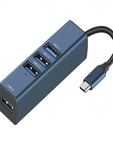  USB エクスパンダー 4-in-1 3.0 ハブ スプリッター タイプ C 100 メガビット ネットワーク カード ノートブック ワン ドラッグ フォー エクスパンダー
