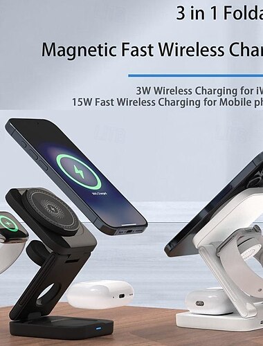  Vezeték nélküli töltő 15 W Kimenő teljesítmény Vezeték nélküli töltőállomás CE Gyors vezeték nélküli töltés MagSafe Univerzalno Kompatibilitás iPhone 14/13/12/11 Pro Max Univerzális Mobiltelefon Gear