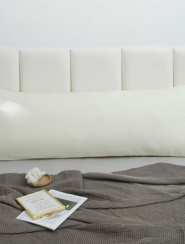  Dekorativer Überwurf-Körperkissenbezug, 1 Stück, weicher, quadratischer Kissenbezug für Schlafzimmer, Wohnzimmer, Sofa, Couch, Stuhl, einfarbig