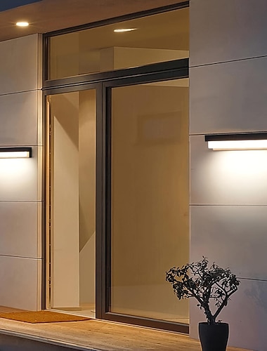  LED Außenwandleuchte Solarlampen Solarleuchte von der Dämmerung bis zum Morgengrauen mit 3 Beleuchtungsmodi, kabellose die Veranda, an der Wand montierte Außenleuchte für Terrassenzäune