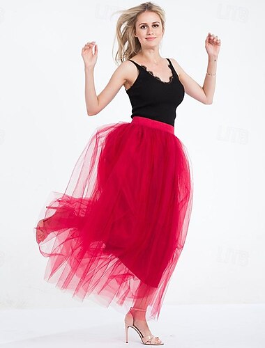  Jupe à cerceaux Tutu Sous jupe Années 1950 Rétro Vintage Adultes Femmes Mascarade Décontracté Quotidien Enterrement de Vie de Jeune Fille Se déguiser