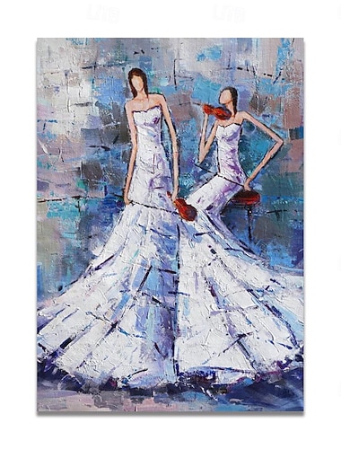  Pintura al óleo hecha a mano, arte de pared pintado a mano, gente abstracta, pintura en lienzo, decoración del hogar, decoración sin marco, solo pintura