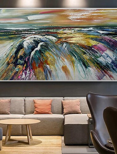 mintura בעבודת יד ציורי שמן מופשטים נוף ים על בד קישוט אמנות קיר גדול תמונת נוף מודרנית לעיצוב הבית ציור ללא מסגרת ללא מסגרת