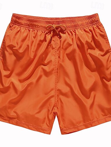  Herren Boardshorts Badeshorts Badehose Schwimmshorts Bademode Strandshorts Kurze Hosen Kordelzug Elastische Taille Feste Farbe Komfort Schnelltrocknend Kurz Sports Outdoor Täglich Modisch
