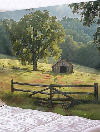  peisaj rural agățat tapiserie artă de perete tapiserie mare decor mural fotografie fundal pătură perdea acasă dormitor living decor