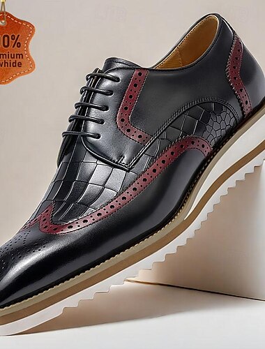  Homme Baskets habillées Cuir Cuir de vachette pleine fleur italien Antidérapantes Lacet Noir