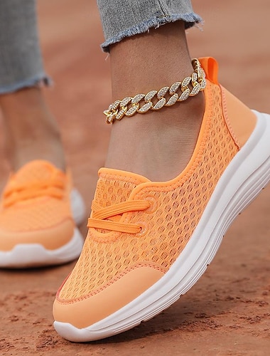  chaussures de marche légères et respirantes pour femmes – baskets en mesh à enfiler pour la course et les vêtements décontractés
