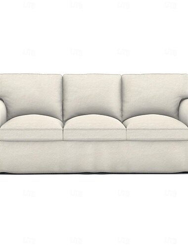  Housse de canapé 100% coton pour canapé 3 places housses matelassées unies