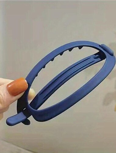  Grampo de cabelo oco monocromático fosco chique – clipe de banana elegante para um estilo de cabelo seguro na parte de trás da cabeça – acessório de cabelo feminino com acabamento gelado