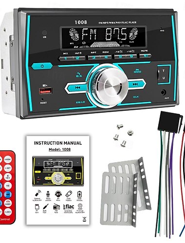  fyautoper двойной слиток, автомобильный радиоприемник, автомобильный mp3-плеер, автомобильный карточный проигрыватель, Bluetooth-телефон, семицветная подсветка, зарядка