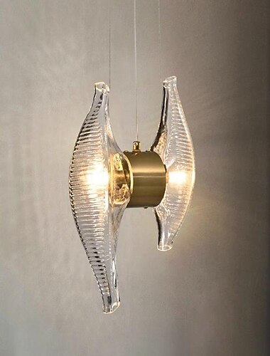  lampada a sospensione a led kirsten shell 1/2-luce 31 cm design a lanterna bianco caldo acciaio inossidabile elettrolitico led camera da letto sala da pranzo 110-240v