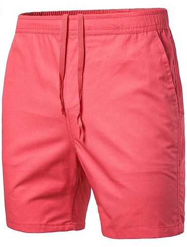  Herren Sommer-Shorts Lässige Shorts Tasche Elastische Taille Glatt Komfort Kurz Party Arbeit Täglich Modisch Klassicher Stil Armeegrün Gras-Grün Mikro-elastisch