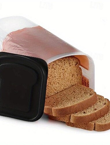  Brotbox, Frischbrotbehälter, Brotlaib-Aufbewahrungsspender, Brottoast-Aufbewahrungsbox, Brotaufbewahrungsspender, Brot-Crisper, Getreideaufbewahrungsbox, Zutaten-To-Go-Box,