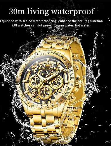  新しい olevs olevs ブランド ビジネス メンズ 腕時計 クロノグラフ 24 時間表示 発光カレンダー シンプル レジャー クォーツ ウォッチ 防水 スポーツ 誕生日プレゼント メンズ 腕時計