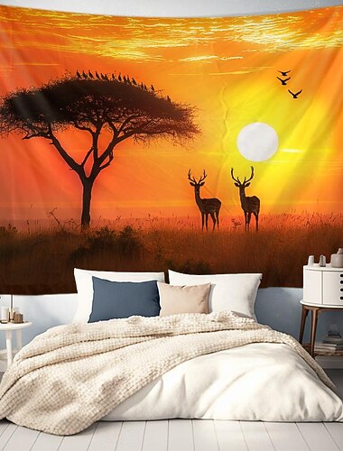  Foreste di baobab africane appese arazzo arte della parete grande arazzo decorazione murale fotografia sfondo coperta tenda casa camera da letto soggiorno decorazione