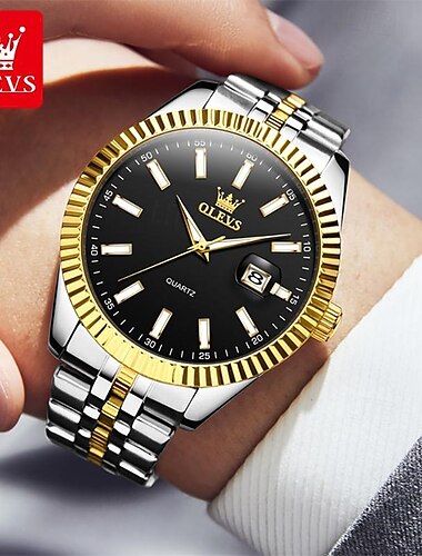  Nuevo olevs marca olevs moda simple reloj de cuarzo para hombres calendario luminoso tendencia de lujo negocio impermeable reloj deportivo para hombres