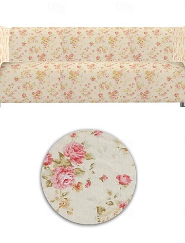  100% Baumwolle Sofaüberzug floral gesteppt Überwürfe