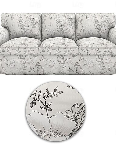  100% Baumwolle Sofa-Bezug Blumen gesteppte Bezüge