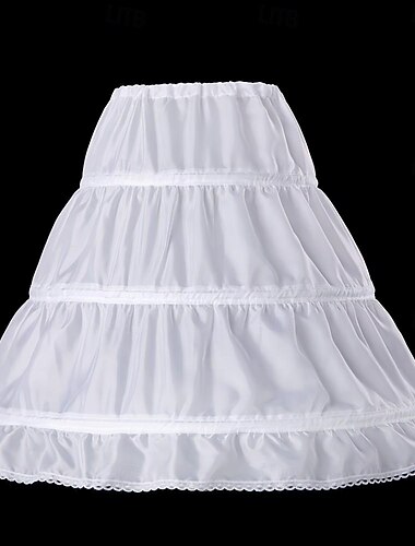  Rococo Baroque Victorienne Longueur cheville Jupe à cerceaux Sous jupe Crinoline Princesse Ligne A Fille Performance Mariage robe demoiselle d honneur Enfant Jupon