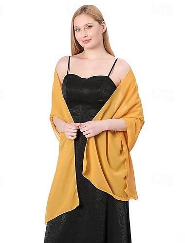 شالShawls مشد نسائي أنيق زفافي بدون كم شيفون لفات الزفاف مع لون نقي من أجل مناسب للحفلات للربيع والصيف