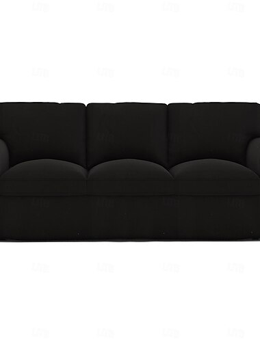  Sofaüberwurf 100% Baumwolle 3-Sitzer Sofa Bezug Einfarbig Gesteppt