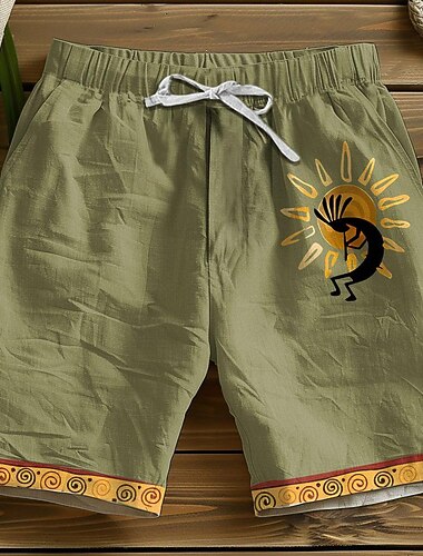  Ανδρικά Για τον Ήλιο Γεωμετρικά σχήματα Σορτσάκια Καλοκαιρινό σορτς Casual σορτς Μεσαία Μέση Βίντατζ Μοντέρνα Υψηλής Ποιότητας Causal Καθημερινά Αργίες Κορδόνι Τσέπη Ελαστική μέση Σχεδιαστής Ρούχα