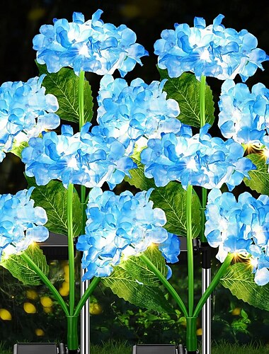  2 τμχ αδιάβροχο ηλιακό led ορτανσίας φωτιστικά γκαζόν - κούτσουρο κήπου διακοπών για διακόσμηση αυλής, πάρκου, πεζών