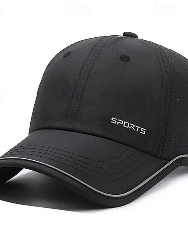  Herre Baseball kasket Solhat Trucker Hat Sort Hvid polyester Mode Afslappet Gade Daglig Bogstaver Justérbar Solcreme Åndbart Hurtigtørrende
