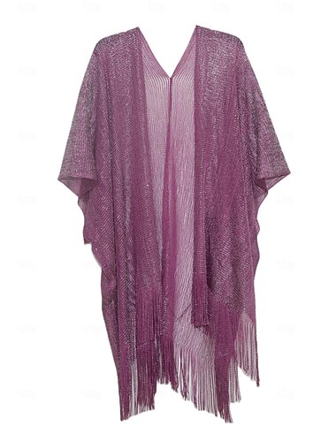  Schals Wickeltücher für Frauen Elegant Strahlend & Funkelnd Ärmellos Polyester Hochzeit Schals Mit Pure Farbe Für Party Frühling Sommer