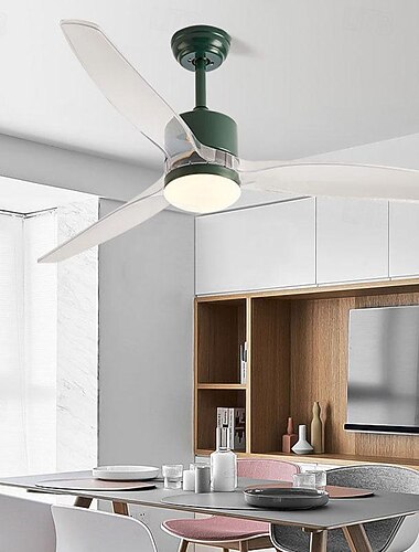  plafondventilator met licht app & Afstandsbediening 105/130cm dimbaar 6 windsnelheden moderne plafondventilator voor slaapkamer, woonkamer, kleine kamer 110-240v