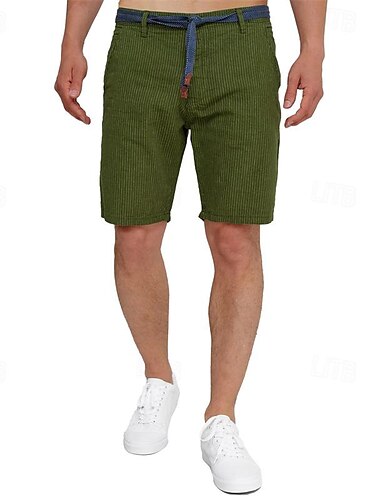  Ανδρικά Σορτσάκια Σορτς εργασίας Casual σορτς Σορτς του γκολφ Κουμπιά Τσέπη Ταινία Άνεση Μήκος γόνατος Υπαίθρια Αθλήματα Καθημερινά Εξόδου Μοντέρνα Καθημερινό Μαύρο Λευκό Μικροελαστικό