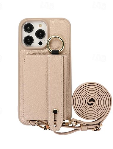  Handy Hülle Handyhüllen Für iPhone 16 iPhone 15 Pro Max Plus iPhone 14 13 12 11 Pro Max Plus Rückseite mit Halterung mit Handschlaufe Kartenschlitz Retro TPU Metall PU-Leder