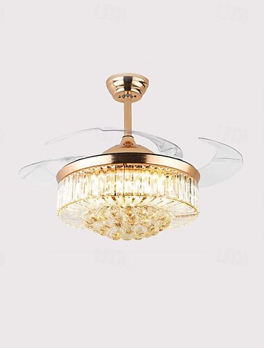 led mennyezeti ventilátorok 48cm 1 fényerő szabályozható galvanizált felületek modern skandináv stílusú szabadtéri üzletek kávézók csak távirányítóval szabályozható