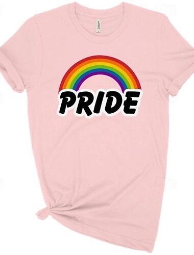  LGBTQ LGBTQ T-Shirt-Ärmel Pride-Shirts Regenbogen Stolz Lesbisch Fröhlich Für Unisex Erwachsene Halloween Karneval Maskerade Heißprägen Pride Parade Pride-Monat