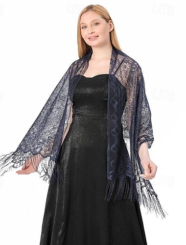  Schals Wickeltücher für Frauen Elegant Brautkleidung Ärmellos Polyester Hochzeit Schals Mit Pure Farbe Für Party Frühling Sommer