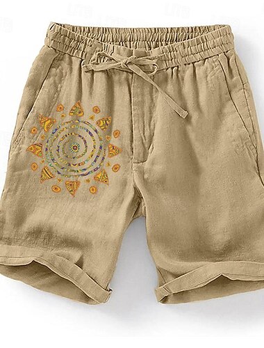  Homme Graphic Soleil Short Short d'été Shorts décontractés Taille médiale Vêtement de rue Design Style Ethnique Casual du quotidien Vacances Poche Cordon Taille elastique Designer Vêtement Tenue