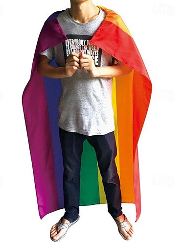  LGBT Pride Cape Regenbogenflagge Outdoor Aktivität Cape Flagge Dekoration Flagge