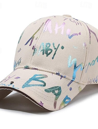 Herre Baseball kasket Solhat Trucker Hat Sort Hvid 100% bomuld Mode Afslappet Gade Daglig Bogstaver Justérbar Solcreme Åndbart