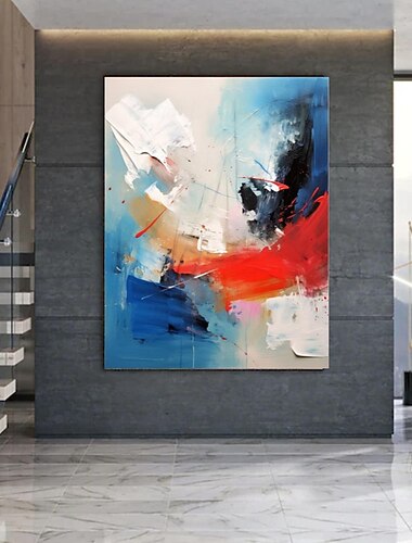  pittura a olio fatta a mano dipinta a mano arte della parete astratta coltello pittura paesaggio grigio decorazione della casa arredamento tela arrotolata senza cornice non stirata
