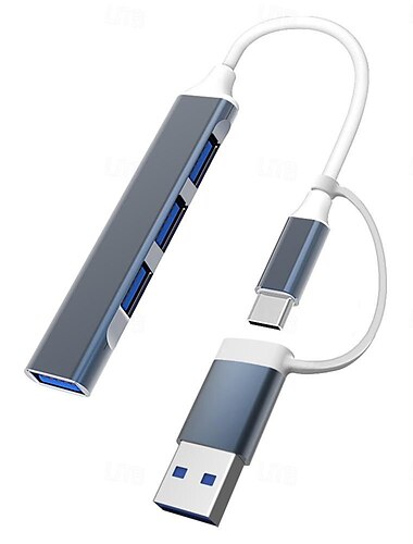  usb c hub 4 az 1-ben típus c - usb 3.0 usb 2.0 usb c - usb adapterrel 4 portos mini usb dokkoló állomás kompatibilis macbookipad prodell hp laptoptelefonokkal