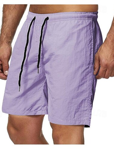  Herren Badehose Schwimmshorts Shorts Kurze Hosen Strandshorts Kurze Hosen Kordelzug Elastische Taille Glatt Komfort Schnelltrocknend Kurz Festtage Strand Wochenende Modisch Brautkleider schlicht
