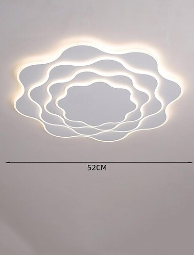  Plafonnier LED suspendu au plafond pour cuisine salle à manger 1 lumière 42/52 cm dimmable finitions peintes en métal style nordique moderne chambre 110-240v uniquement dimmable avec télécommande