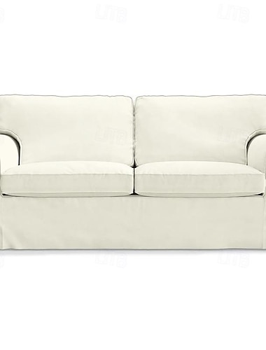  Bezug für 2-Sitzer Sofa 100% Baumwolle Loveseat-Bezug weicher und atmungsaktiver Stoff für maximalen Komfort