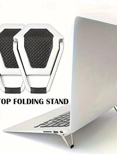  2 uds escudo soporte para ordenador portátil escritorio aumento soporte de refrigeración invisible plegable portátil aleación de aluminio pequeño soporte
