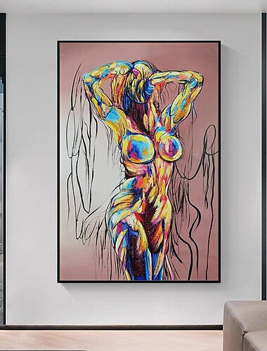  mintura handgemaakte abstracte mensen naakt olieverfschilderijen op canvas kunst aan de muur decoratie moderne figuur foto voor huisdecoratie gerold frameloos ongerekt schilderij