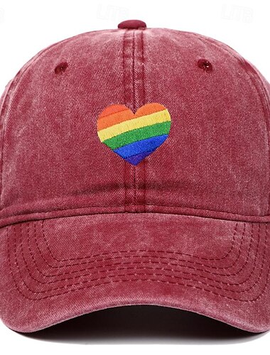  LGBT-Baseballmütze, Pride-Regenbogen-Jeansmütze, Pride-Baseballmütze, verstellbare LGBT-Mütze für Männer und Frauen