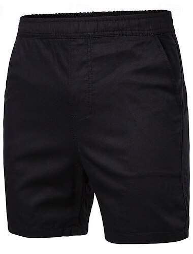  Herr Sommarshorts Casual shorts Ficka Elastisk midja Slät Komfort Kort Fest Arbete Dagligen Mode Klassisk Stil ArmyGreen Gräsgrön Microelastisk