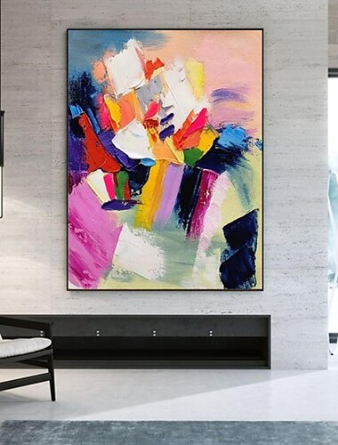  pittura a olio fatta a manotela decorazione di arte della paretepittura astratta coltellofreschezza del paesaggioper la decorazione domestica pittura senza cornice arrotolata non allungata