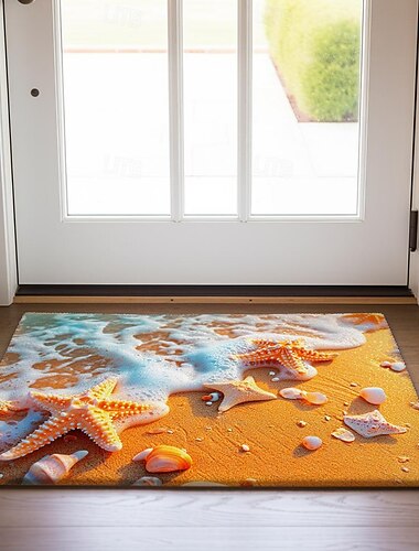 strand zeesterren deurmat keukenmat vloermat antislip vloerkleed oliebestendig tapijt binnen buiten mat slaapkamer decor badkamer mat entree tapijt